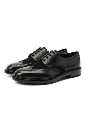 Мужской кожаные дерби SANTONI черного цвета по цене 96400 руб., арт. MCC017331LM1FLTUN51 | Фото 1 Мужской кожаные дерби SANTONI черного цвета, арт. MCC017331LM1FLTUN51 | Фото 1