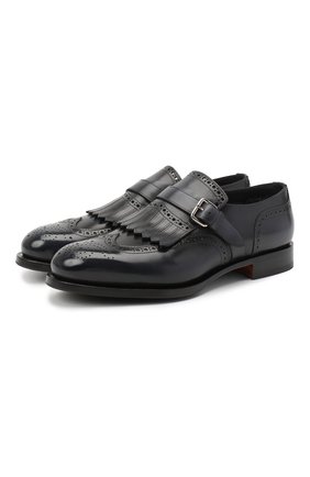 Мужские кожаные монки SANTONI синего цвета по цене 132500 руб., арт. MCCG13976MJ3YNGCU59 | Фото 1 Мужские кожаные монки SANTONI синего цвета, арт. MCCG13976MJ3YNGCU59 | Фото 1