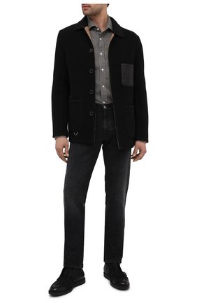 Мужская шерстяная рубашка RALPH LAUREN черно-белого цвета по цене 77600 руб., арт. 791820124 | Фото 2 Мужская шерстяная рубашка RALPH LAUREN черно-белого цвета, арт. 791820124 | Фото 2 (Длина (для топов): Стандартные; Рукава: Длинные; Материал внешний: Шерсть; Случай: Повседневный; Стили: Кэжуэл; Мужское Кросс-КТ: Рубашка-одежда; Принт: С принтом; Манжеты: На пуговицах; Воротник: Акула)