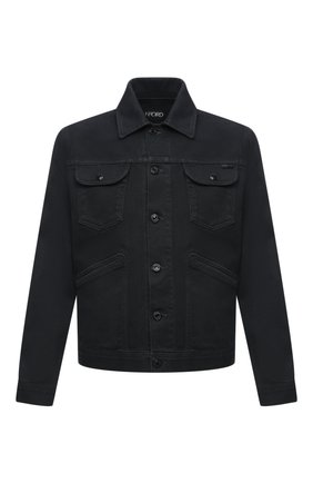 Мужская джинсовая куртка TOM FORD темно-синего цвета по цене 99500 руб., арт. BVJ35/TFD116 | Фото 1 Мужская джинсовая куртка TOM FORD темно-синего цвета, арт. BVJ35/TFD116 | Фото 1