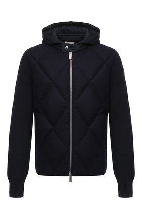 Мужской шерстяной кардиган MONCLER темно-синего цвета по цене 97300 руб., арт. F2-091-9B513-00-A9418 | Фото 1 Мужской шерстяной кардиган MONCLER темно-синего цвета, арт. F2-091-9B513-00-A9418 | Фото 1