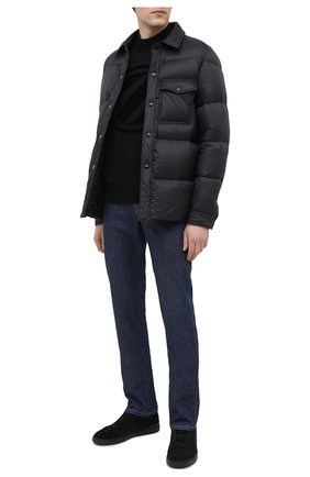 Мужские замшевые кеды ZEGNA COUTURE черного цвета по цене 68700 руб., арт. A4715X-LHSMI | Фото 2 Мужские замшевые кеды ZEGNA COUTURE черного цвета, арт. A4715X-LHSMI | Фото 2