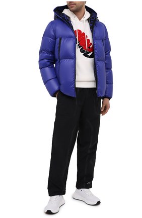 Мужская пуховая куртка MONCLER синего цвета по цене 117800 руб., арт. F2-091-1A51B-00-68950 | Фото 2 Мужская пуховая куртка MONCLER синего цвета, арт. F2-091-1A51B-00-68950 | Фото 2