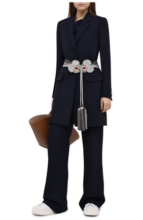Женский текстильный пояс GIORGIO ARMANI серого цвета по цене 88550 руб., арт. Y1I232/YFZ8Y | Фото 2 Женский текстильный пояс GIORGIO ARMANI серого цвета, арт. Y1I232/YFZ8Y | Фото 2