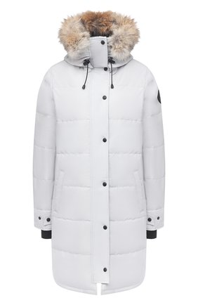 Женский пуховик shelburne CANADA GOOSE серебряного цвета по цене 106500 руб., арт. 3802LB | Фото 1 Женский пуховик shelburne CANADA GOOSE серебряного цвета, арт. 3802LB | Фото 1