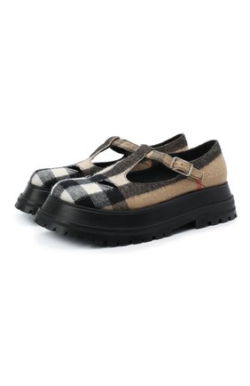 Женская текстильные туфли BURBERRY светло-коричневого цвета по цене 62800 руб., арт. 8034300 | Фото 1 Женская текстильные туфли BURBERRY светло-коричневого цвета, арт. 8034300 | Фото 1