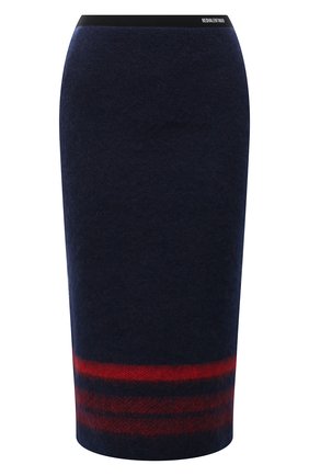 Женская юбка REDVALENTINO темно-синего цвета по цене 45200 руб., арт. UR0KG00A/5GU | Фото 1 Женская юбка REDVALENTINO темно-синего цвета, арт. UR0KG00A/5GU | Фото 1