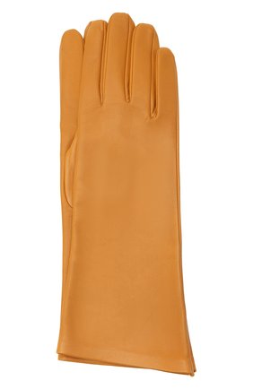 Женские кожаные перчатки SAINT LAURENT желтого цвета по цене 36550 руб., арт. 639505/3YA26 | Фото 1 Женские кожаные перчатки SAINT LAURENT желтого цвета, арт. 639505/3YA26 | Фото 1