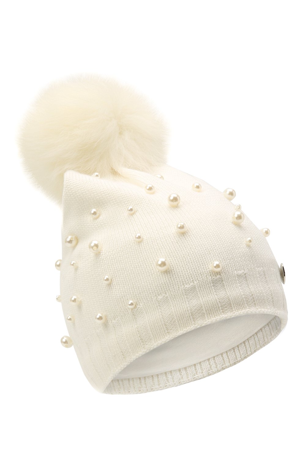 Детского шерстяная шапка MONNALISA белого цвета, арт. 796015 | Фото 1 (Материал: Текстиль, Шерсть, Синтетический материал; Региональные ограничения белый список (Axapta Mercury): RU)