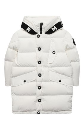 Детское пуховое пальто MONCLER белого цвета по цене 66700 руб., арт. F2-954-1C512-20-54A91/4-6A | Фото 1 Детское пуховое пальто MONCLER белого цвета, арт. F2-954-1C512-20-54A91/4-6A | Фото 1