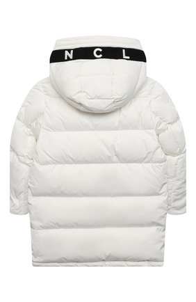 Детское пуховое пальто MONCLER белого цвета по цене 66700 руб., арт. F2-954-1C512-20-54A91/4-6A | Фото 2 Детское пуховое пальто MONCLER белого цвета, арт. F2-954-1C512-20-54A91/4-6A | Фото 2