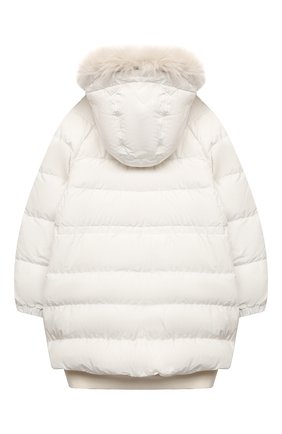 Детского пуховая куртка BRUNELLO CUCINELLI белого цвета по цене 137000 руб., арт. BB574J419A | Фото 2 Детского пуховая куртка BRUNELLO CUCINELLI белого цвета, арт. BB574J419A | Фото 2