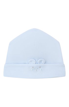 Детского хлопковая шапка KISSY KISSY голубого цвета по цене 1350 руб., арт. KB505237N | Фото 1 Детского хлопковая шапка KISSY KISSY голубого цвета, арт. KB505237N | Фото 1