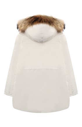 Детская пуховая парка WOOLRICH белого цвета по цене 59950 руб., арт. CFWK0U0113FR/UT0573 | Фото 2 Детская пуховая парка WOOLRICH белого цвета, арт. CFWK0U0113FR/UT0573 | Фото 2