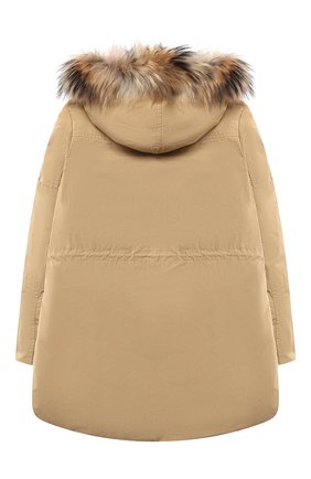 Детская пуховая парка WOOLRICH бежевого цвета по цене 61550 руб., арт. CFWK0U0113FR/UT0573 | Фото 2 Детская пуховая парка WOOLRICH бежевого цвета, арт. CFWK0U0113FR/UT0573 | Фото 2 (Рукава: Длинные; Материал внешний: Синтетический материал; Девочки Кросс-КТ: Парка-верхняя одежда, Пуховик-верхняя одежда; Материал утеплителя: Пух и перо; Кросс-КТ: Сезон: зима; Ростовка одежда: 10 - 11 лет | 140 - 146см, 12 лет | 152 см, 13 - 15 лет | 158 см, 8 лет | 128 см)