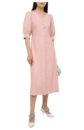 Женское платье из экокожи MASTERPEACE розового цвета по цене 25000 руб., арт. MP-WOOL-20-04 | Фото 2 Женское платье из экокожи MASTERPEACE розового цвета, арт. MP-WOOL-20-04 | Фото 2