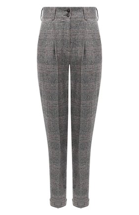 Женские брюки из шелка и шерсти KITON серого цвета по цене 98150 руб., арт. D50106S06305 | Фото 1 Женские брюки из шелка и шерсти KITON серого цвета, арт. D50106S06305 | Фото 1