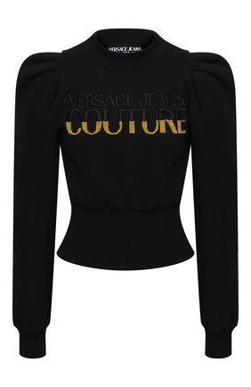 Женская хлопковый свитшот VERSACE JEANS COUTURE черного цвета по цене 21900 руб., арт. B6HZB791-ZDM301 L0G0/13998 | Фото 1 Женская хлопковый свитшот VERSACE JEANS COUTURE черного цвета, арт. B6HZB791-ZDM301 L0G0/13998 | Фото 1