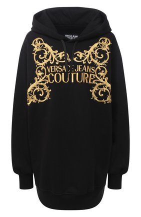 Женская хлопковое худи VERSACE JEANS COUTURE черного цвета по цене 39950 руб., арт. B6HZB71T-ZDM311 41 EMBR0/30216 | Фото 1 Женская хлопковое худи VERSACE JEANS COUTURE черного цвета, арт. B6HZB71T-ZDM311 41 EMBR0/30216 | Фото 1