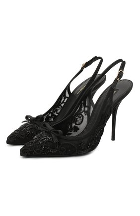 Женская текстильные туфли DOLCE & GABBANA черного цвета по цене 82250 руб., арт. CG0461/A0077 | Фото 1 Женская текстильные туфли DOLCE & GABBANA черного цвета, арт. CG0461/A0077 | Фото 1