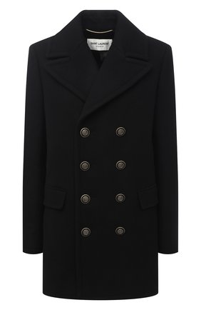 Женское шерстяное пальто SAINT LAURENT черного цвета по цене 252000 руб., арт. 631604/Y160W | Фото 1 Женское шерстяное пальто SAINT LAURENT черного цвета, арт. 631604/Y160W | Фото 1