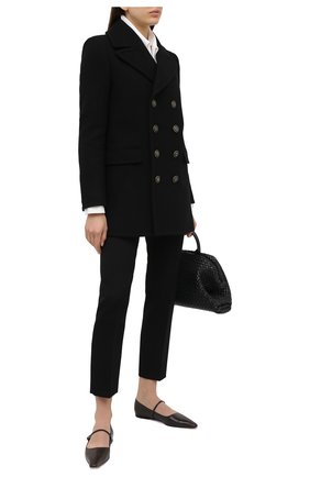 Женское шерстяное пальто SAINT LAURENT черного цвета по цене 252000 руб., арт. 631604/Y160W | Фото 2 Женское шерстяное пальто SAINT LAURENT черного цвета, арт. 631604/Y160W | Фото 2