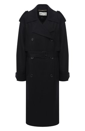 Женское шерстяное пальто SAINT LAURENT черного цвета по цене 252000 руб., арт. 630496/Y136V | Фото 1 Женское шерстяное пальто SAINT LAURENT черного цвета, арт. 630496/Y136V | Фото 1