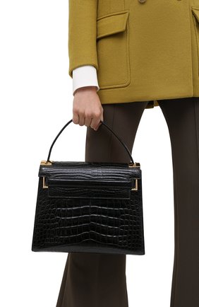 Женская сумка my rockstud medium из кожи крокодила VALENTINO черного цвета по цене 1385000 руб., арт. MW2B0977/C0D | Фото 2 Женская сумка my rockstud medium из кожи крокодила VALENTINO черного цвета, арт. MW2B0977/C0D | Фото 2
