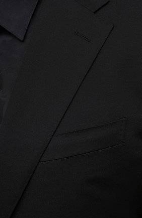 Мужской шерстяной костюм CORNELIANI черного цвета, арт. 867315L0818150/92 Q1 | Фото 6 (Материал внешний: Шерсть; Рукава: Длинные; Костюмы М: Однобортный; Стили: Классический; Материал подклада: Купро)
