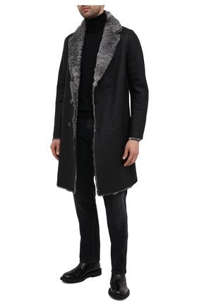Мужская дубленка EMPORIO ARMANI серого цвета по цене 353500 руб., арт. 91L41P/91P34 | Фото 2 Мужская дубленка EMPORIO ARMANI серого цвета, арт. 91L41P/91P34 | Фото 2