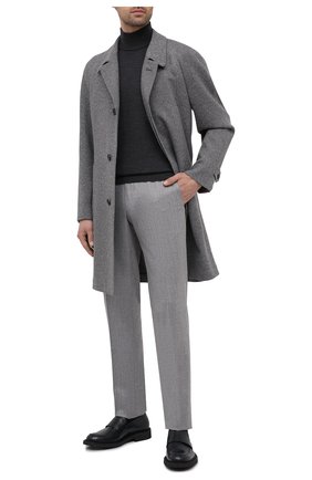 Мужские шерстяные брюки ERMENEGILDO ZEGNA светло-серого цвета по цене 47300 руб., арт. 830F18/75F812 | Фото 2 Мужские шерстяные брюки ERMENEGILDO ZEGNA светло-серого цвета, арт. 830F18/75F812 | Фото 2