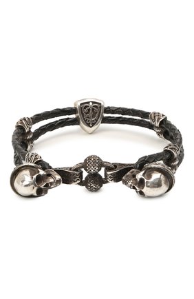 Женский браслет двойная петля веселого роджера GL JEWELRY серебряного цвета по цене 24750 руб., арт. M4401016-S97-01 | Фото 2 Женский браслет двойная петля веселого роджера GL JEWELRY серебряного цвета, арт. M4401016-S97-01 | Фото 2