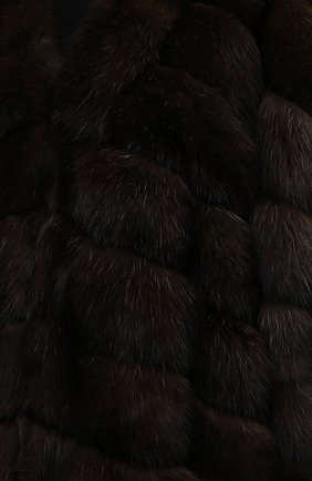 Женская шуба из меха соболя KUSSENKOVV темно-коричневого цвета, арт. 823500003510 | Фото 5 (Женское Кросс-КТ: Мех; Стили: Гламурный; Материал внешний: Натуральный мех; Длина (верхняя одежда): Длинные; Рукава: 3/4)
