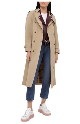 Женские кожаные кеды ALEXANDER MCQUEEN розового цвета по цене 45300 руб., арт. 611698/WHYBY | Фото 2 Женские кожаные кеды ALEXANDER MCQUEEN розового цвета, арт. 611698/WHYBY | Фото 2