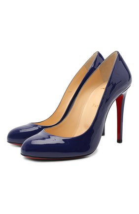 Женская кожаные туфли fifille 100 CHRISTIAN LOUBOUTIN синего цвета по цене 52900 руб., арт. fifille 100 patent | Фото 1 Женская кожаные туфли fifille 100 CHRISTIAN LOUBOUTIN синего цвета, арт. fifille 100 patent | Фото 1