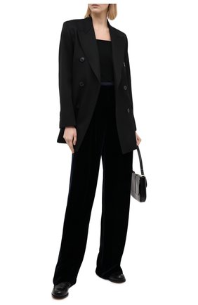 Женские брюки из вискозы и шелка GIORGIO ARMANI синего цвета по цене 181000 руб., арт. 0WHPP0DI/T01FD | Фото 2 Женские брюки из вискозы и шелка GIORGIO ARMANI синего цвета, арт. 0WHPP0DI/T01FD | Фото 2