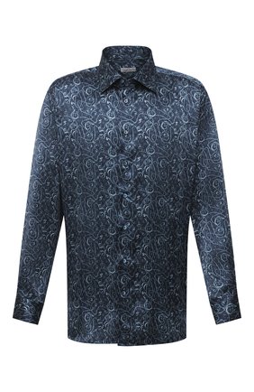 Мужская шелковая рубашка ZILLI синего цвета по цене 122500 руб., арт. MFU-27001-1668/0007/45-49 | Фото 1 Мужская шелковая рубашка ZILLI синего цвета, арт. MFU-27001-1668/0007/45-49 | Фото 1