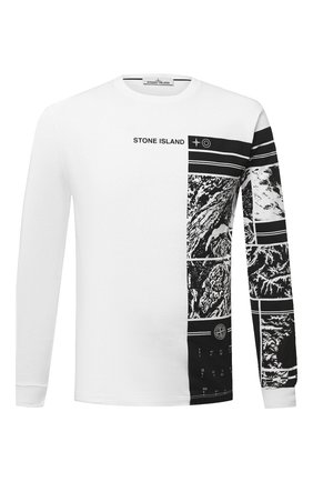 Мужская хлопковый лонгслив STONE ISLAND белого цвета по цене 14450 руб., арт. 73152ML85 | Фото 1 Мужская хлопковый лонгслив STONE ISLAND белого цвета, арт. 73152ML85 | Фото 1