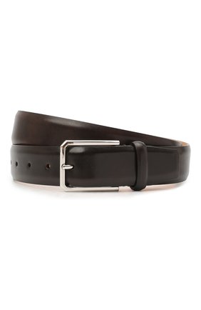 Мужской кожаный ремень SANTONI темно-коричневого цвета по цене 19150 руб., арт. CM35NS003B91E0BRT53 | Фото 1 Мужской кожаный ремень SANTONI темно-коричневого цвета, арт. CM35NS003B91E0BRT53 | Фото 1