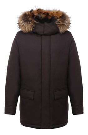 Мужская пуховая парка ERMENEGILDO ZEGNA темно-коричневого цвета по цене 269500 руб., арт. UVT95/V217 | Фото 1 Мужская пуховая парка ERMENEGILDO ZEGNA темно-коричневого цвета, арт. UVT95/V217 | Фото 1