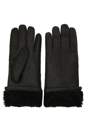 Мужские кожаные перчатки DOLCE & GABBANA черного цвета, арт. BG0142/AW965 | Фото 2 (Мужское Кросс-КТ: Кожа и замша; Региональные ограничения белый список (Axapta Mercury): RU; Материал: Натуральная кожа)