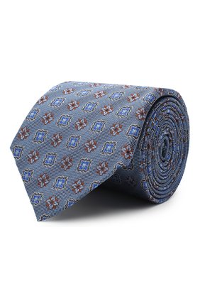 Мужской шелковый галстук CANALI голубого цвета по цене 12150 руб., арт. 18/HJ02857 | Фото 1 Мужской шелковый галстук CANALI голубого цвета, арт. 18/HJ02857 | Фото 1