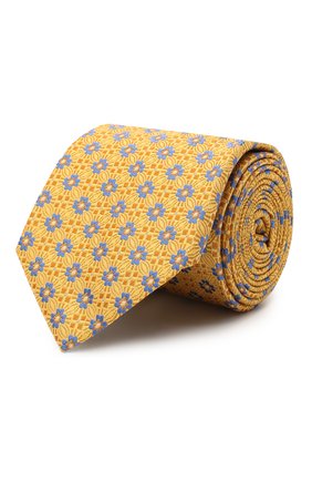 Мужской шелковый галстук CANALI желтого цвета по цене 12150 руб., арт. 18/HJ02855 | Фото 1 Мужской шелковый галстук CANALI желтого цвета, арт. 18/HJ02855 | Фото 1