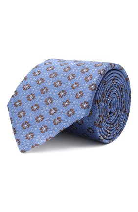 Мужской шелковый галстук CANALI голубого цвета по цене 12150 руб., арт. 18/HJ02855 | Фото 1 Мужской шелковый галстук CANALI голубого цвета, арт. 18/HJ02855 | Фото 1
