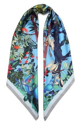 Женский шелковый платок foresta RADICAL CHIC голубого цвета по цене 18720 руб., арт. 550415.07.09 | Фото 1 Женский шелковый платок foresta RADICAL CHIC голубого цвета, арт. 550415.07.09 | Фото 1
