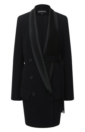 Женское пальто из шерсти и вискозы ANN DEMEULEMEESTER черного цвета по цене 146000 руб., арт. 2002-1016-P-165-099 | Фото 1 Женское пальто из шерсти и вискозы ANN DEMEULEMEESTER черного цвета, арт. 2002-1016-P-165-099 | Фото 1