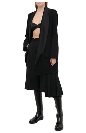 Женское пальто из шерсти и вискозы ANN DEMEULEMEESTER черного цвета по цене 146000 руб., арт. 2002-1016-P-165-099 | Фото 2 Женское пальто из шерсти и вискозы ANN DEMEULEMEESTER черного цвета, арт. 2002-1016-P-165-099 | Фото 2