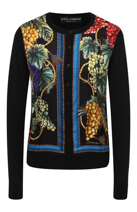 Женский кардиган из кашемира и шелка DOLCE & GABBANA разноцветного цвета по цене 99500 руб., арт. FX825T/JAM6B | Фото 1 Женский кардиган из кашемира и шелка DOLCE & GABBANA разноцветного цвета, арт. FX825T/JAM6B | Фото 1
