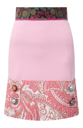 Женская юбка из шерсти и шелка DOLCE & GABBANA розового цвета по цене 79950 руб., арт. J4012Z/FU2TZ | Фото 1 Женская юбка из шерсти и шелка DOLCE & GABBANA розового цвета, арт. J4012Z/FU2TZ | Фото 1