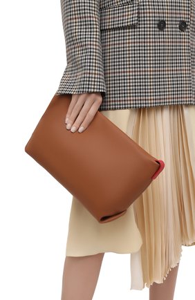 Женский клатч inside out LORO PIANA коричневого цвета по цене 135500 руб., арт. FAI7899 | Фото 2 Женский клатч inside out LORO PIANA коричневого цвета, арт. FAI7899 | Фото 2
